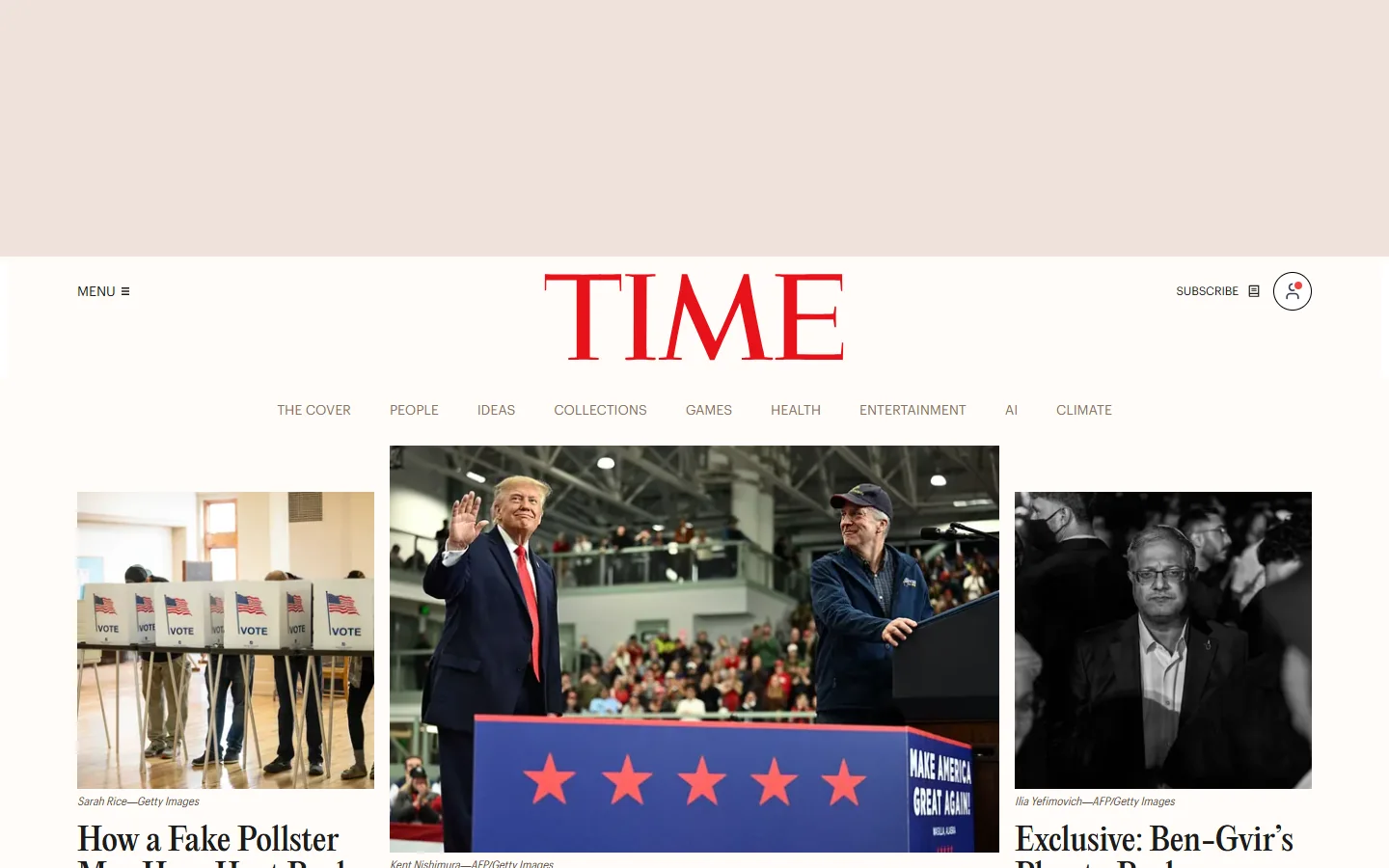 TIME · Website screenshot