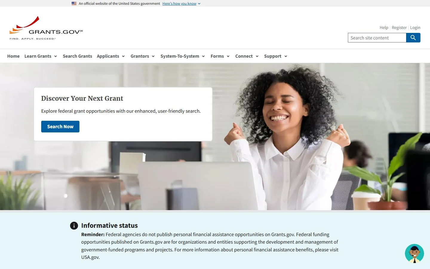 Grants.gov · Website screenshot