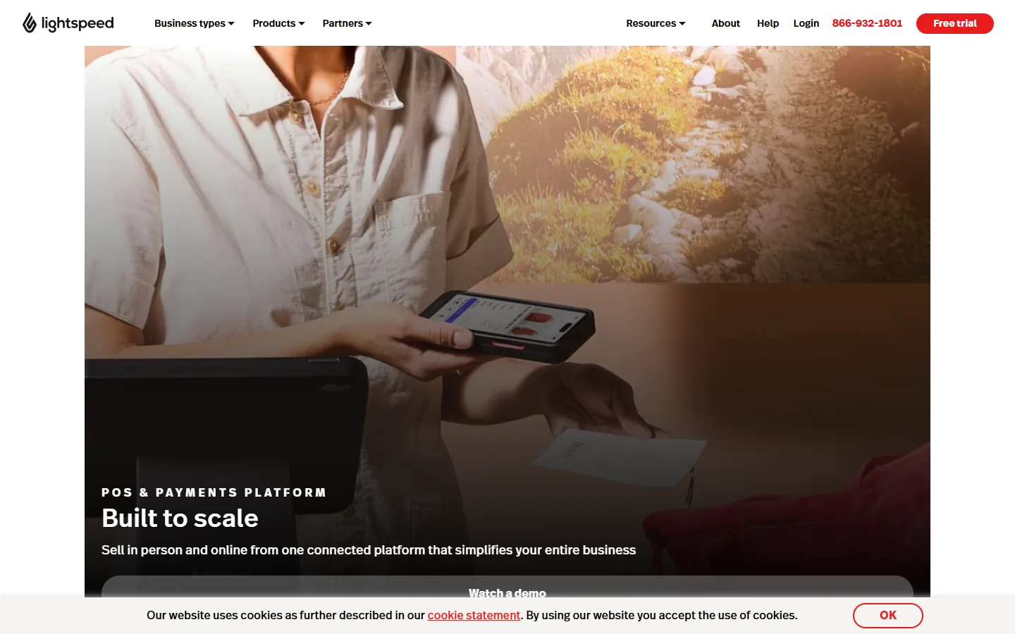 Lightspeed US · Website screenshot