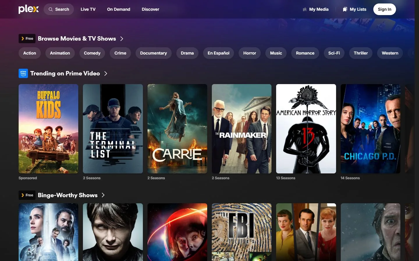 Plex — Official website screenshot