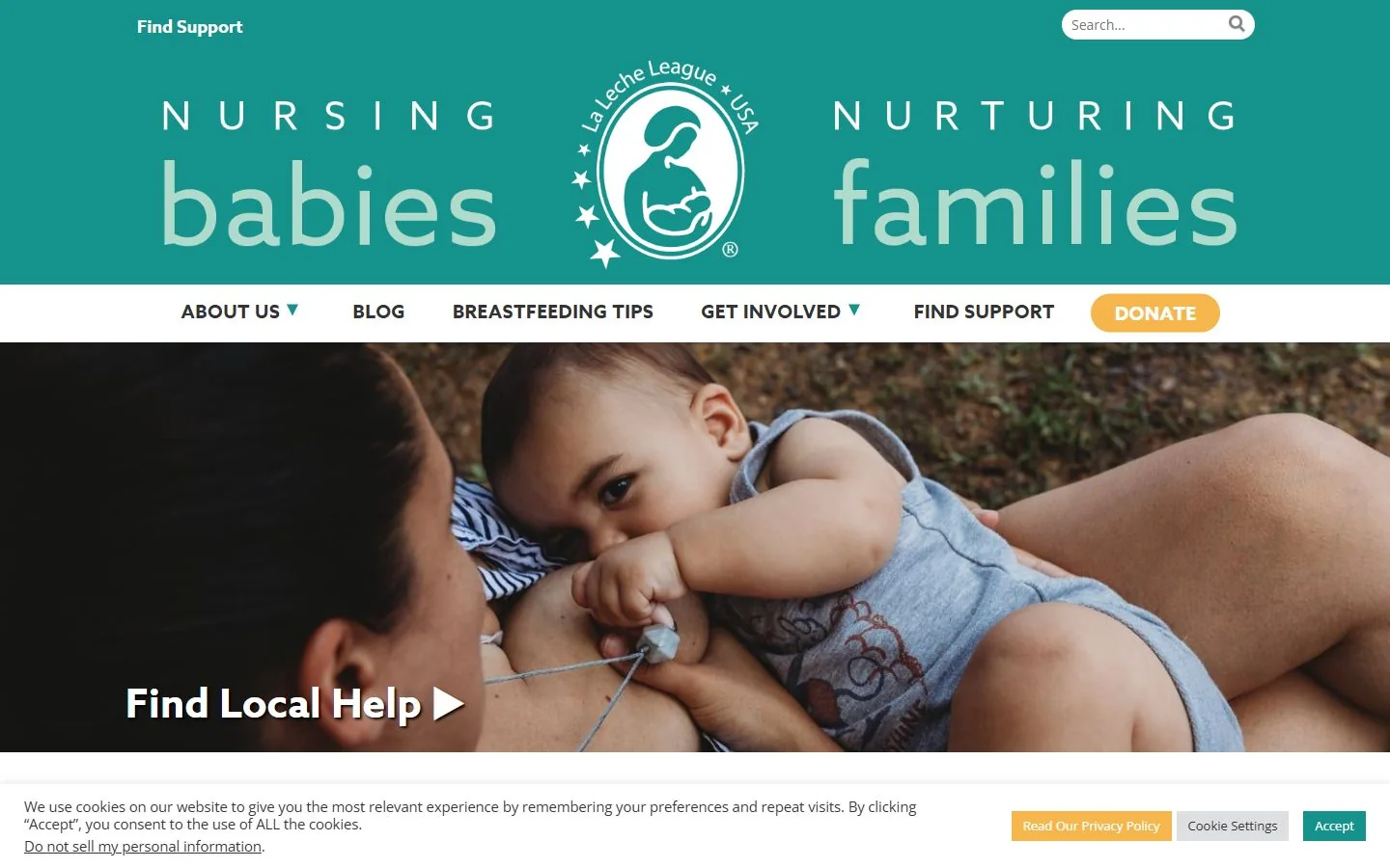 La Leche League USA · Website screenshot