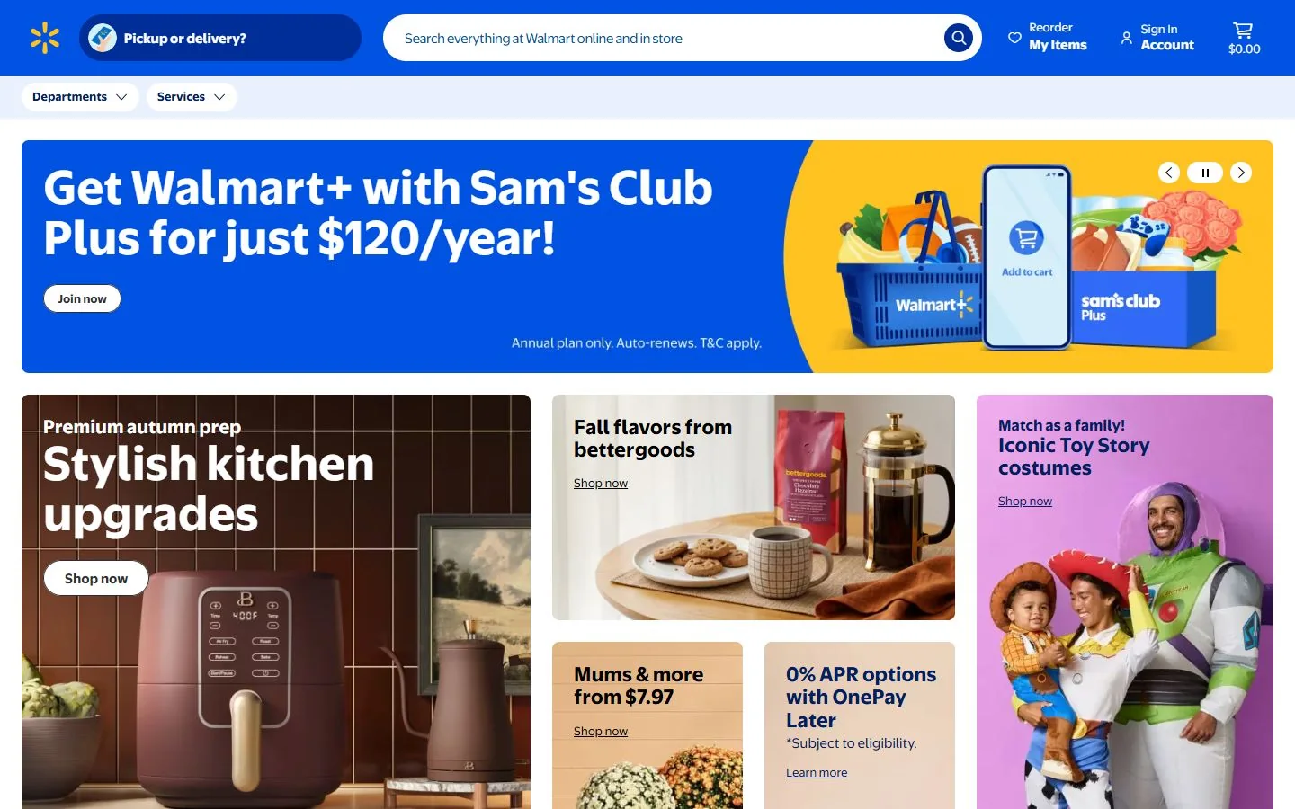 Walmart · Website screenshot
