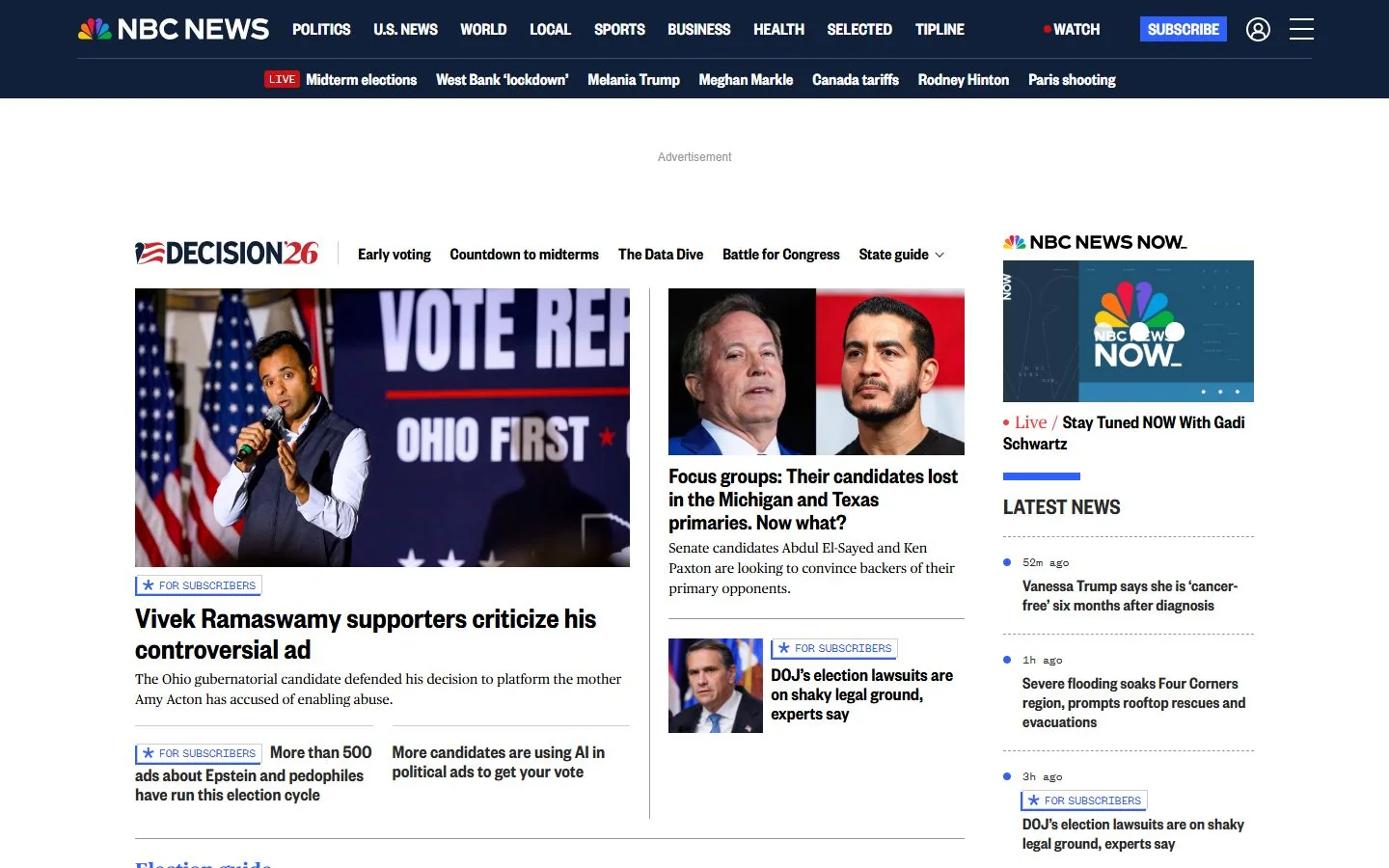 NBC News · Website screenshot