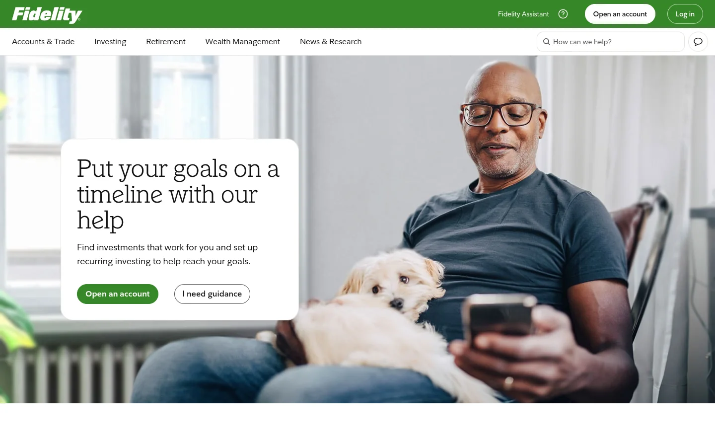Fidelity · Website screenshot
