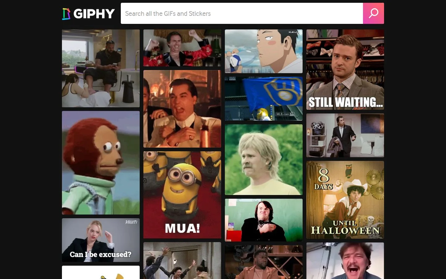 GIPHY · Website screenshot