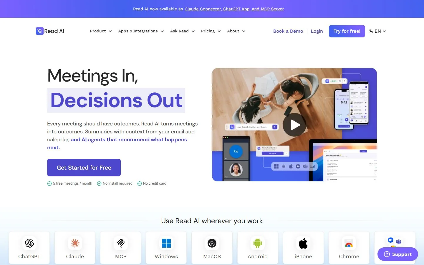 Read AI · Website screenshot