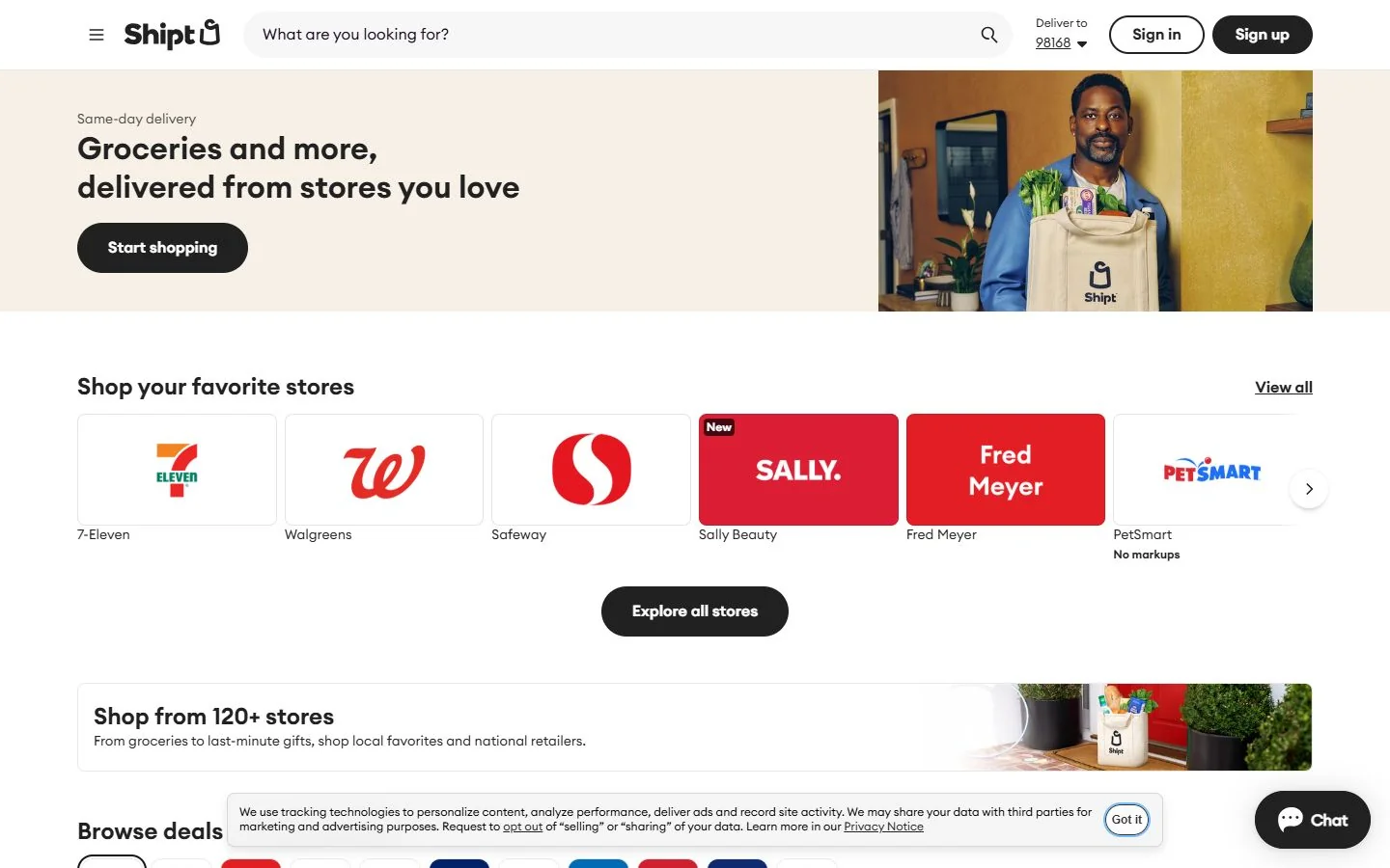 Shipt · Website screenshot