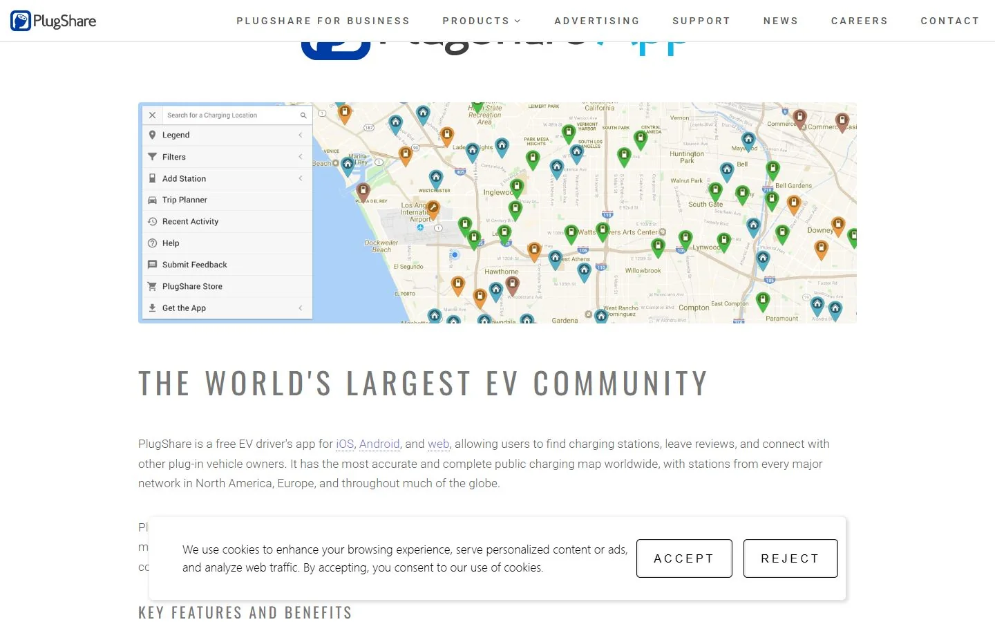 PlugShare — Official website screenshot