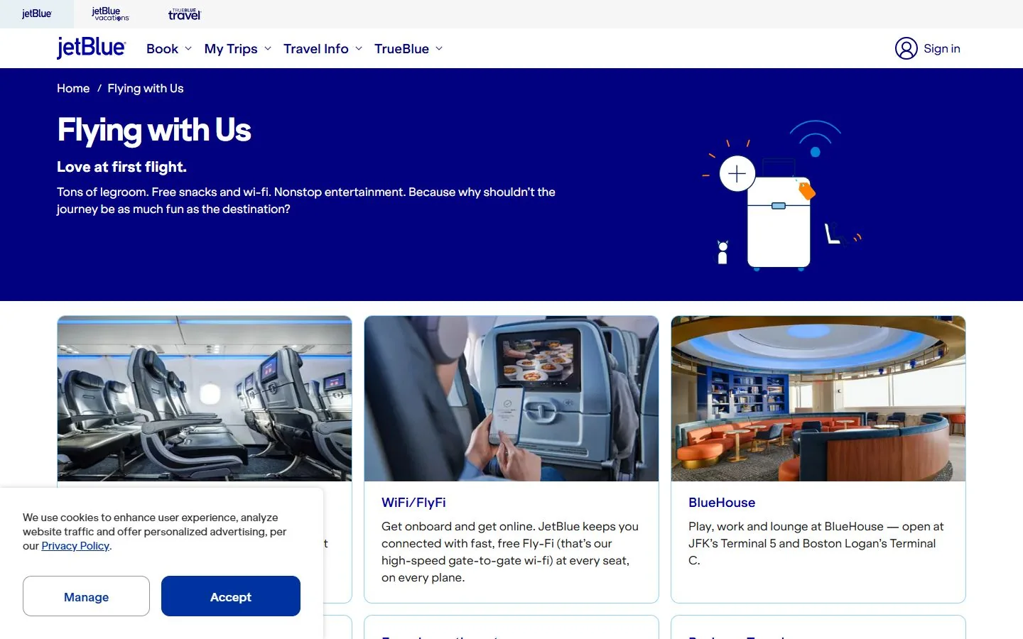 JetBlue · Website screenshot