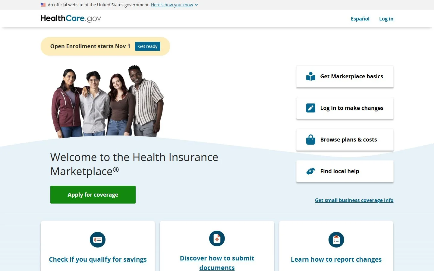 HealthCare.gov · Website screenshot