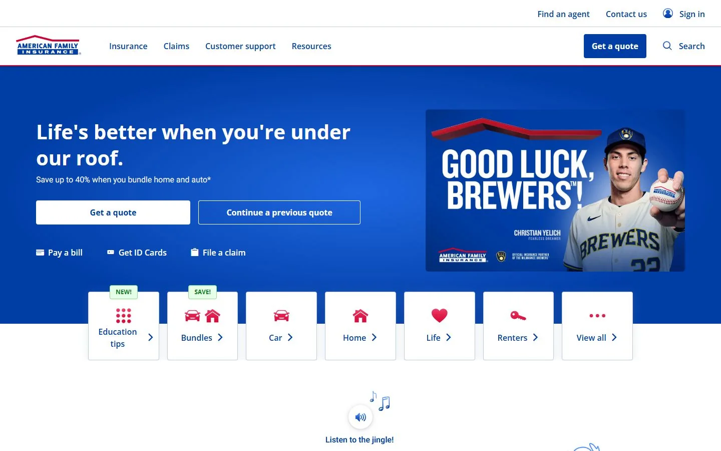 American Family · Website screenshot
