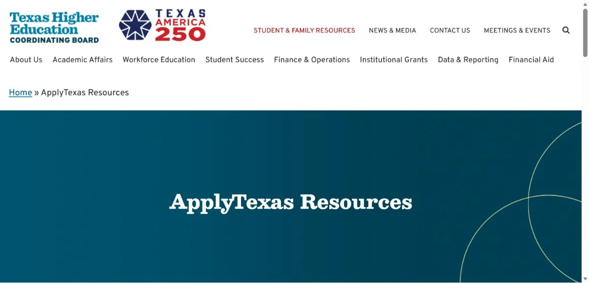 ApplyTexas · Website screenshot
