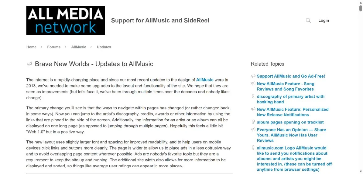 AllMusic — Official AllMusic support page