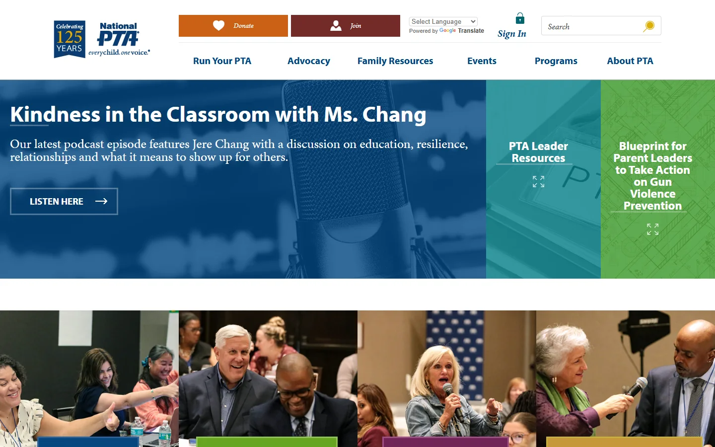 National PTA · Website screenshot