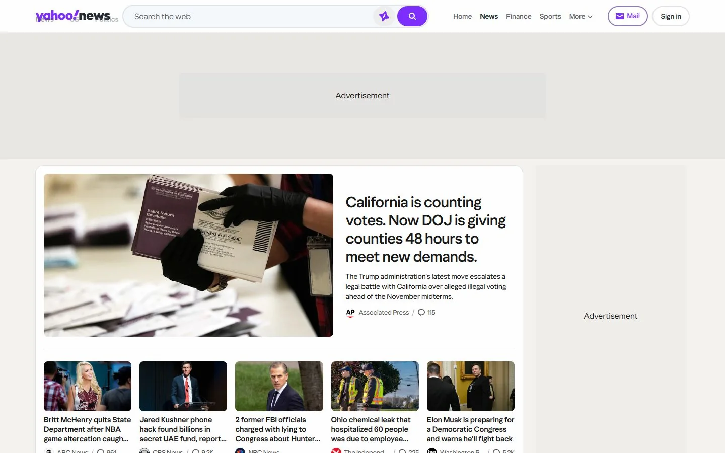 Yahoo News · Website screenshot
