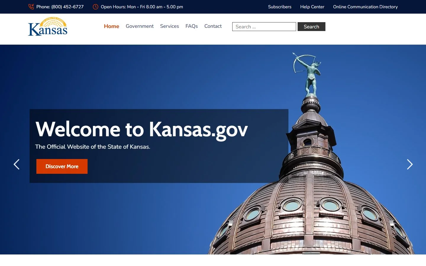 Kansas · Website screenshot