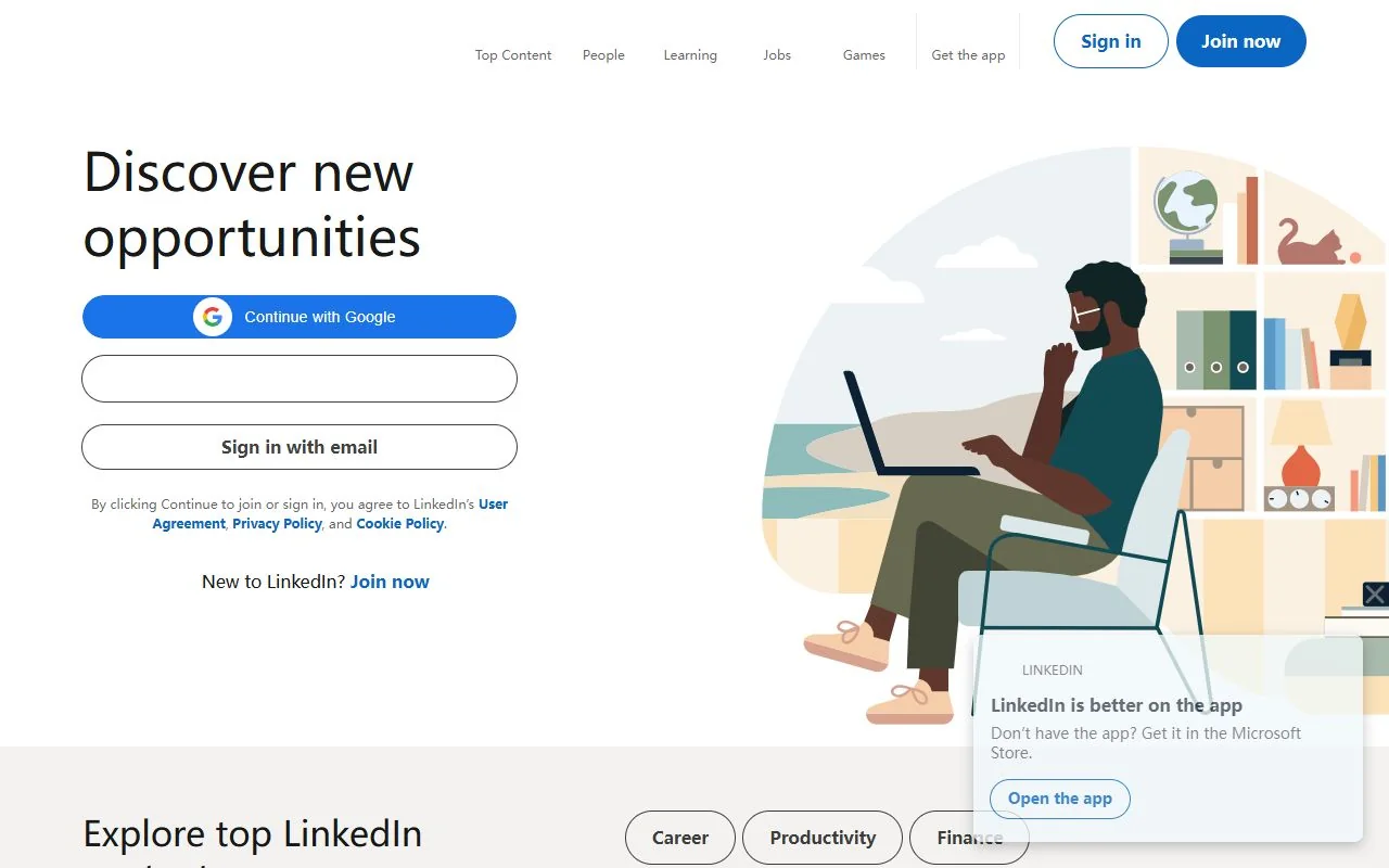 LinkedIn Jobs · Website screenshot