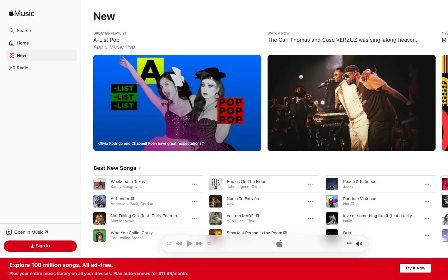 Apple Music UK — Official website screenshot