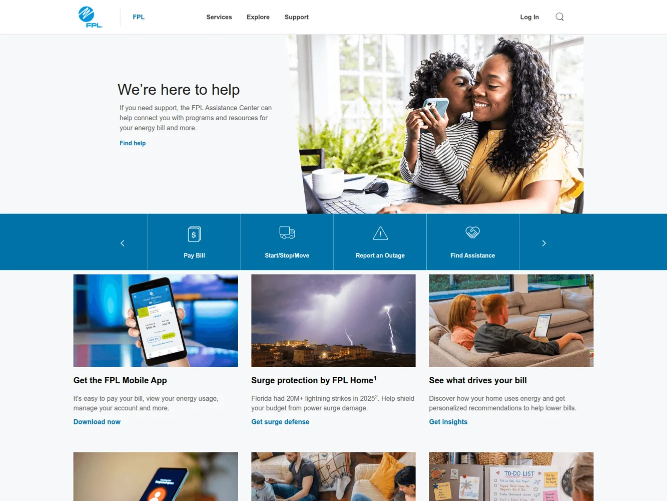 Florida Power & Light · Website screenshot