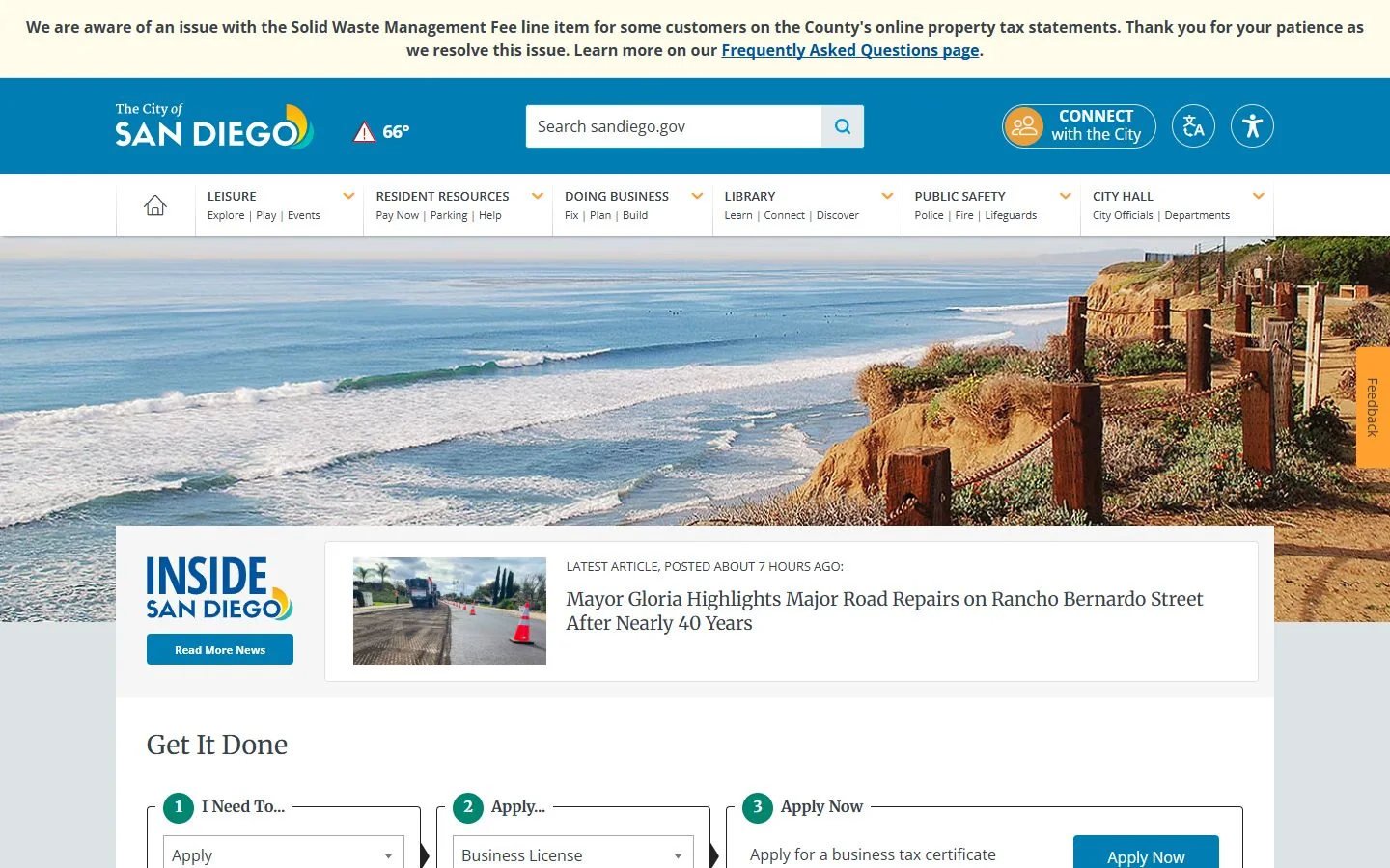 San Diego · Website screenshot