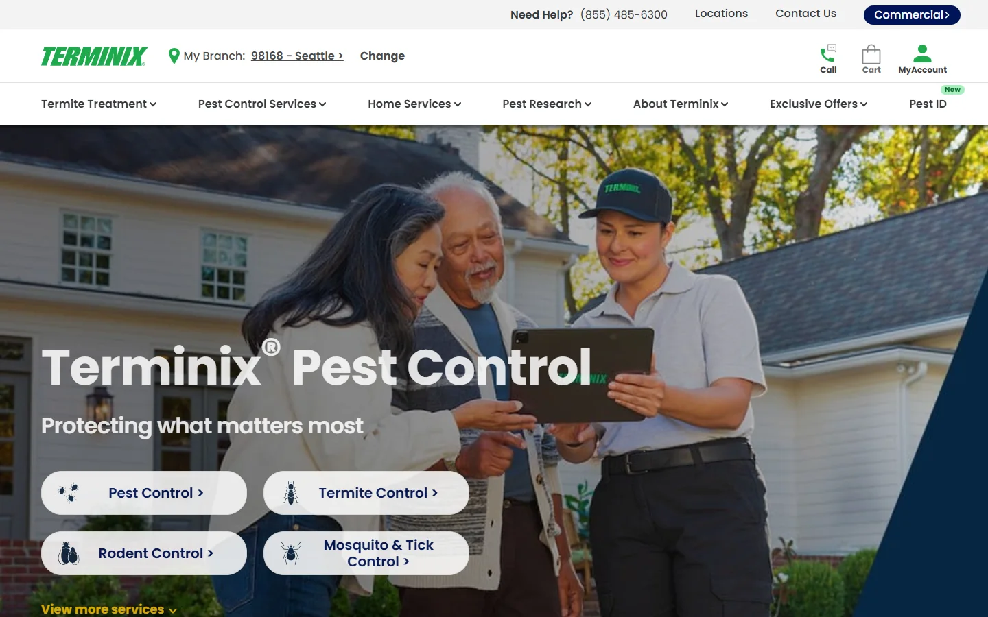 Terminix · Website screenshot