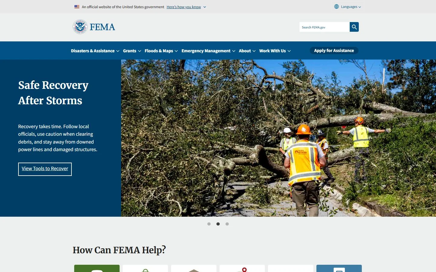 FEMA · Website screenshot