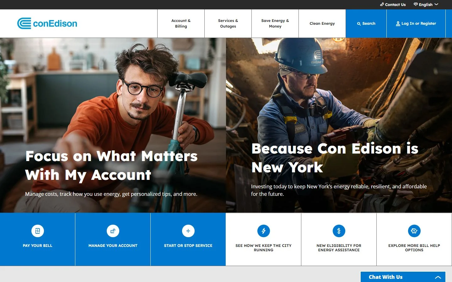 Con Edison · Website screenshot