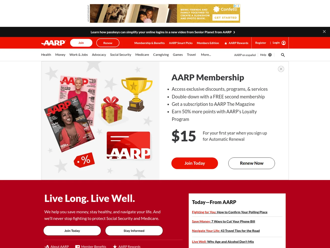 AARP · Website screenshot