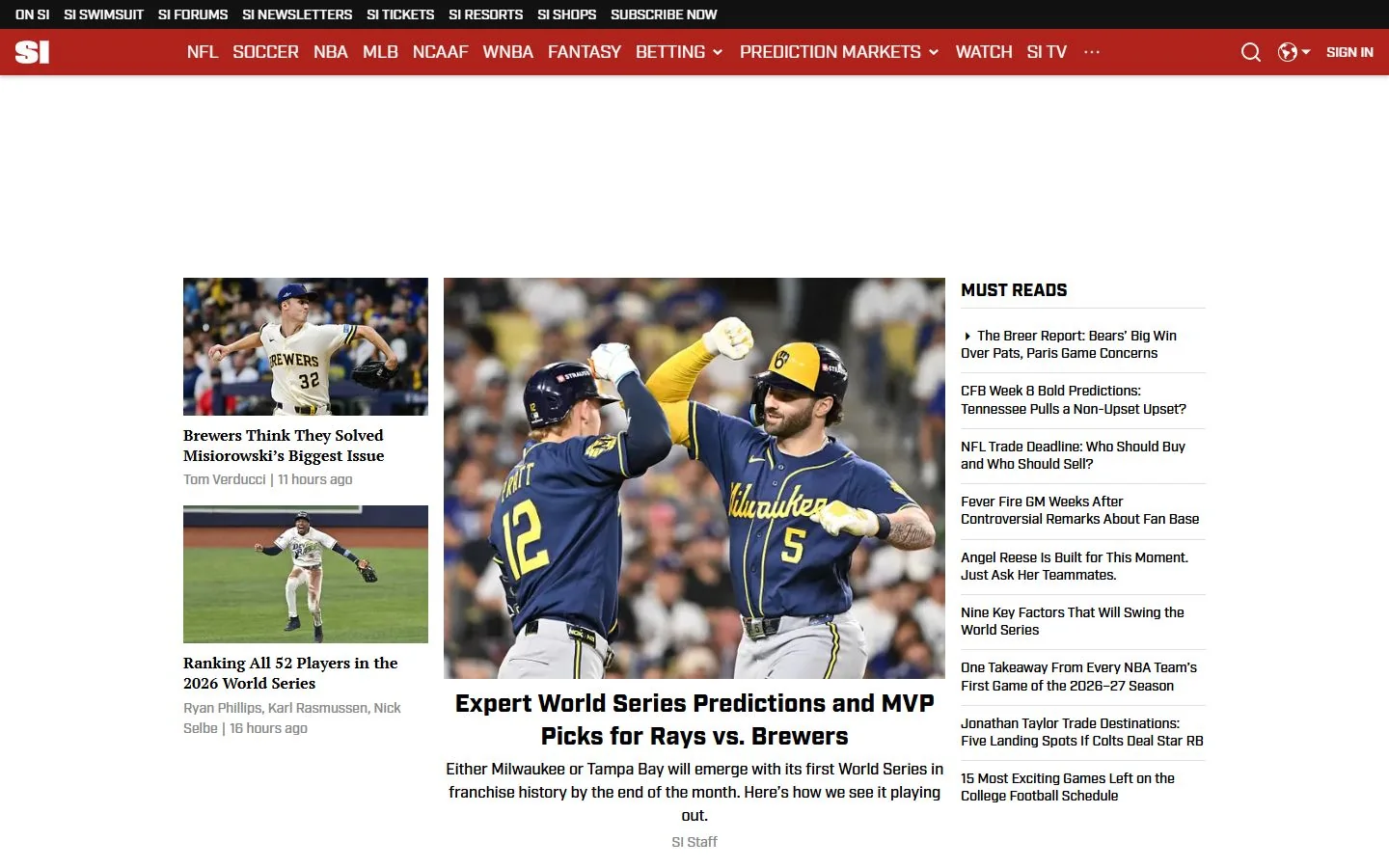 Sports Illustrated · Website screenshot