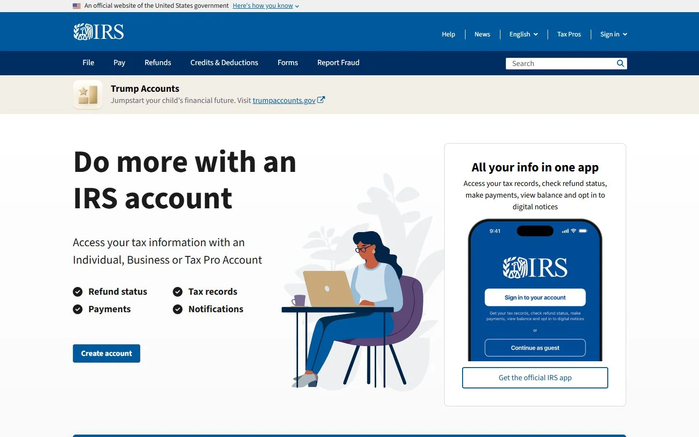 IRS · Website screenshot
