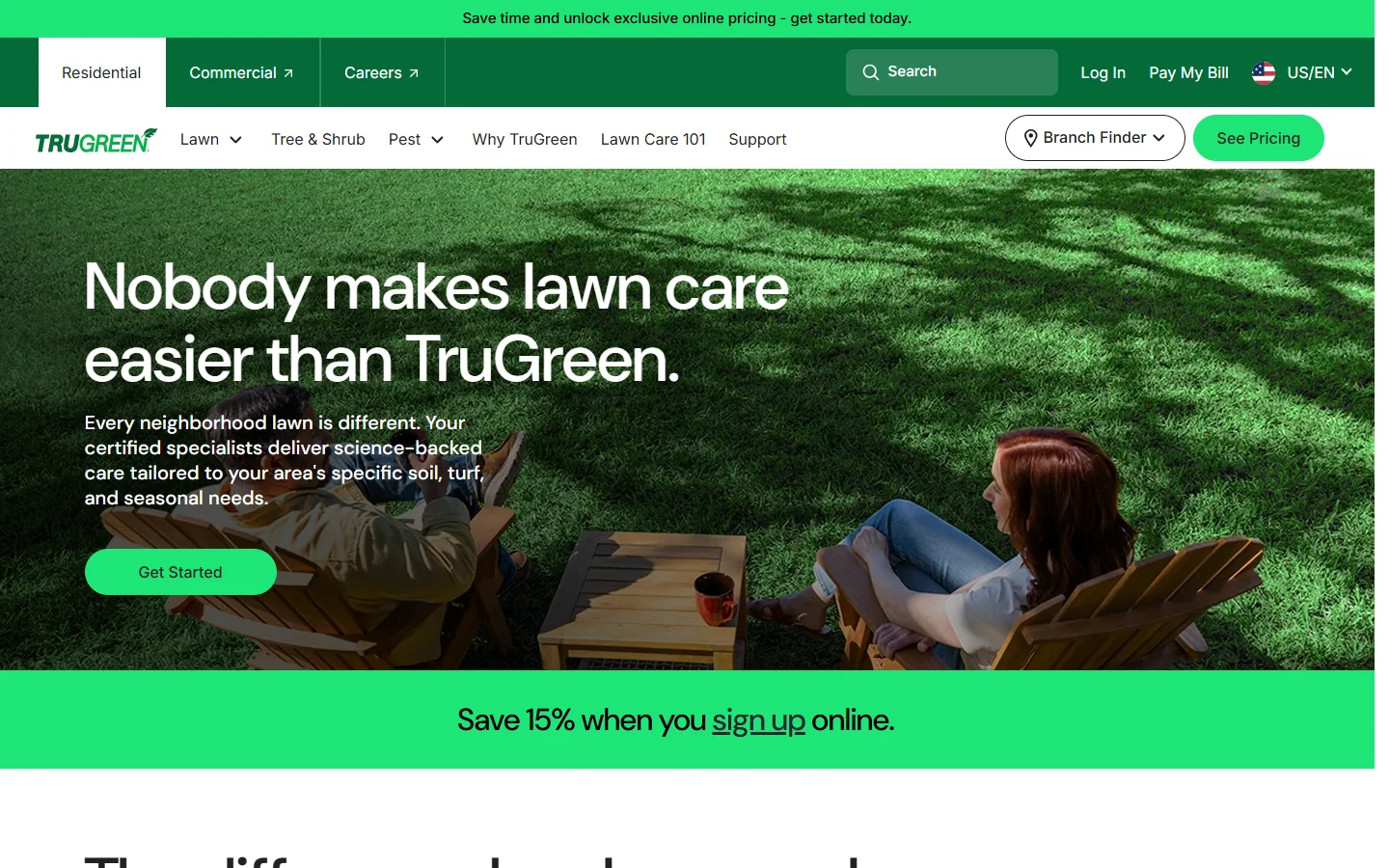 TruGreen · Website screenshot
