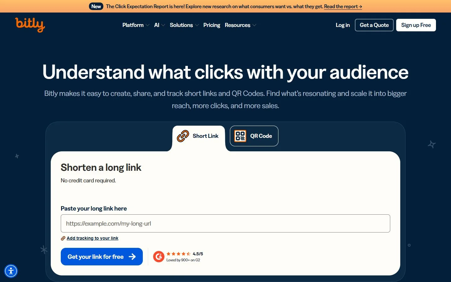 Bitly — Official website screenshot