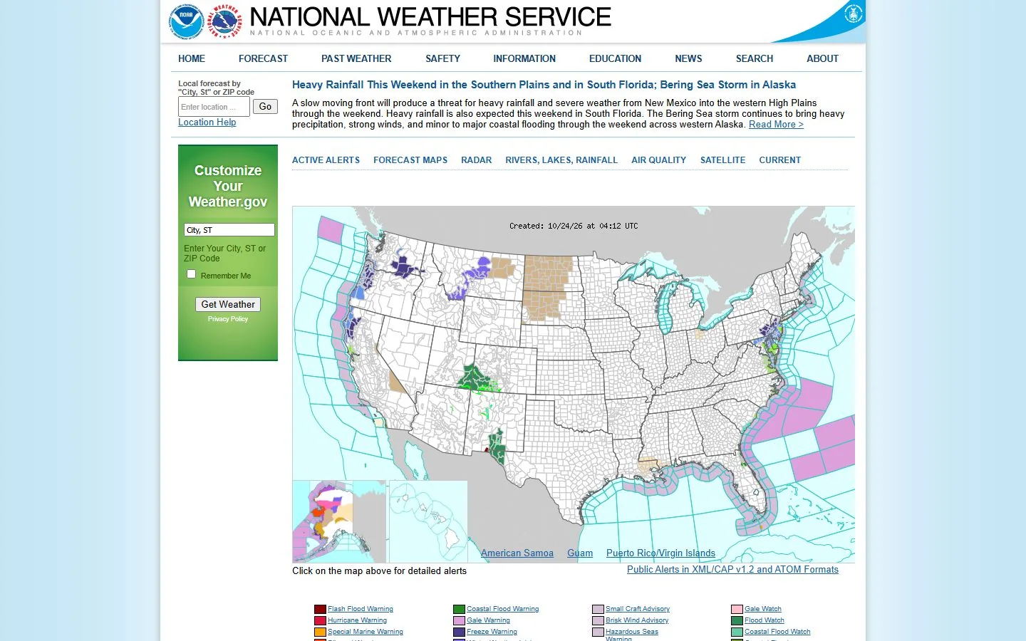 Weather.gov · Website screenshot