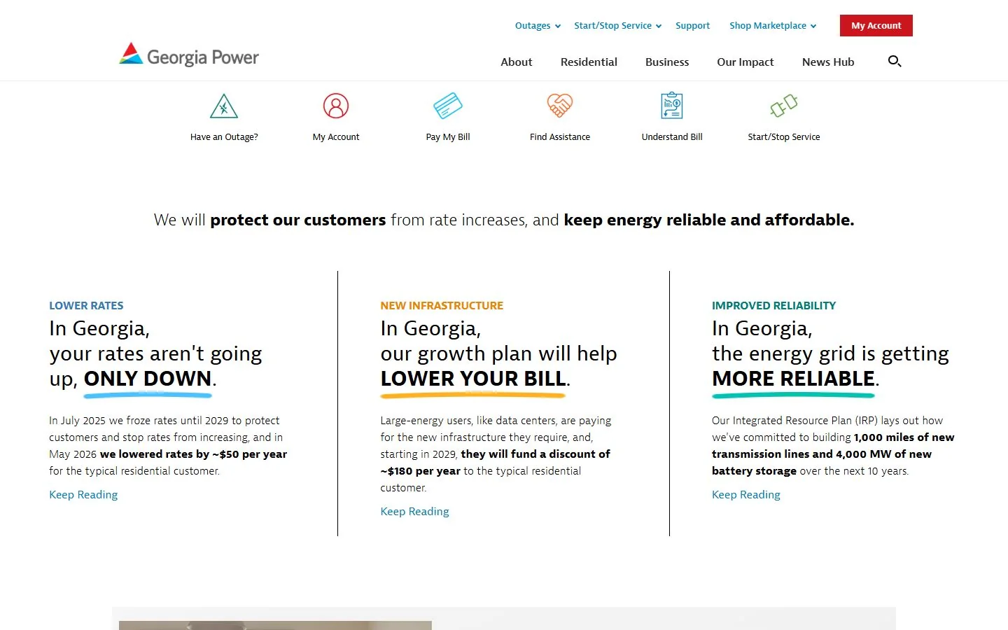Georgia Power · Website screenshot