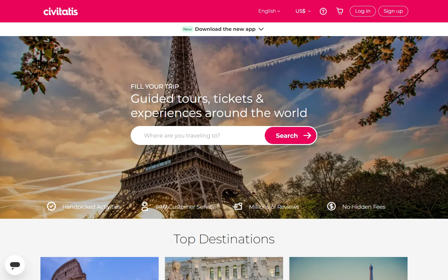Civitatis · Website screenshot