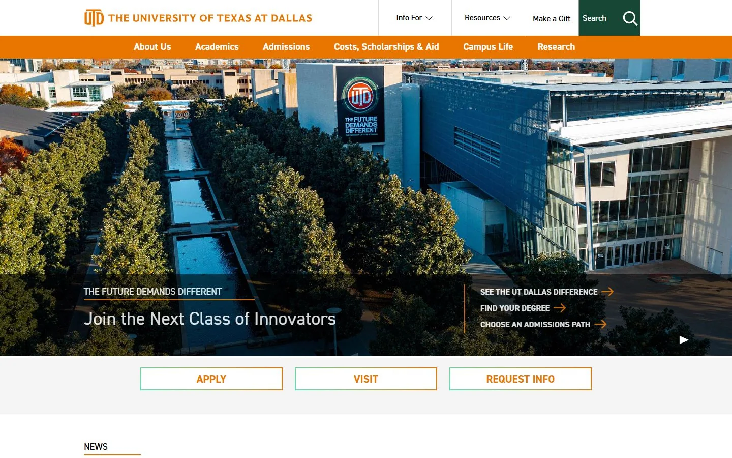 The University of Texas at Dallas · Official website