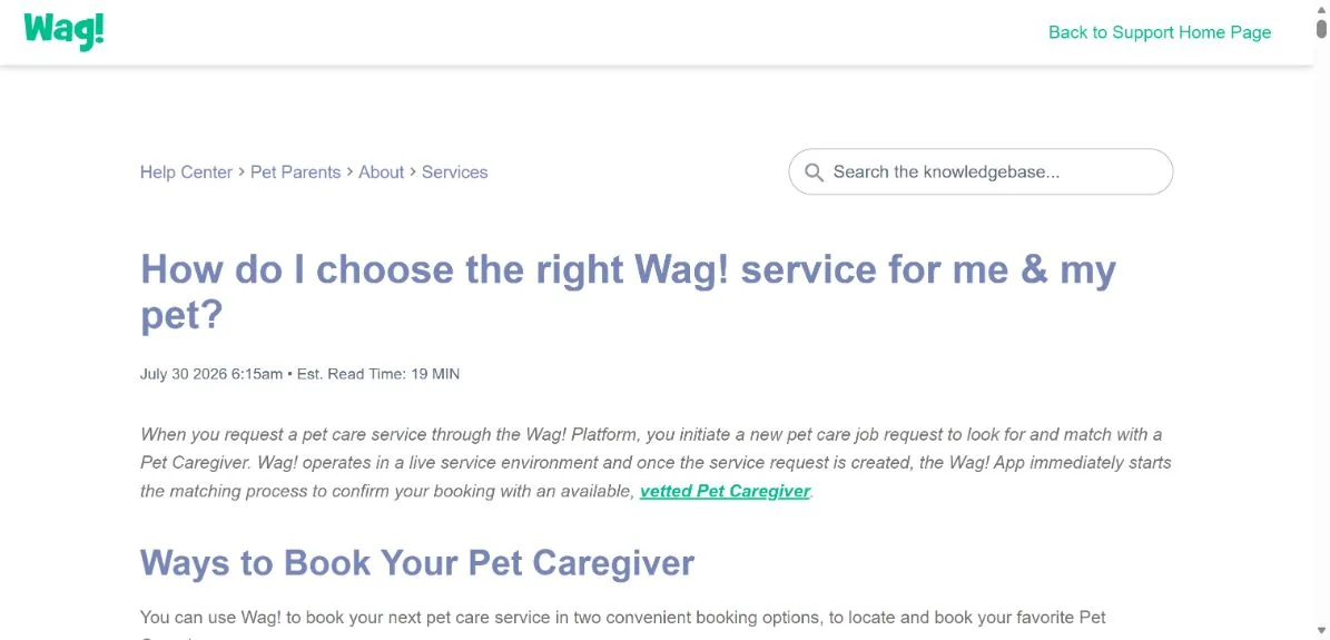 Wag! · Official support page
