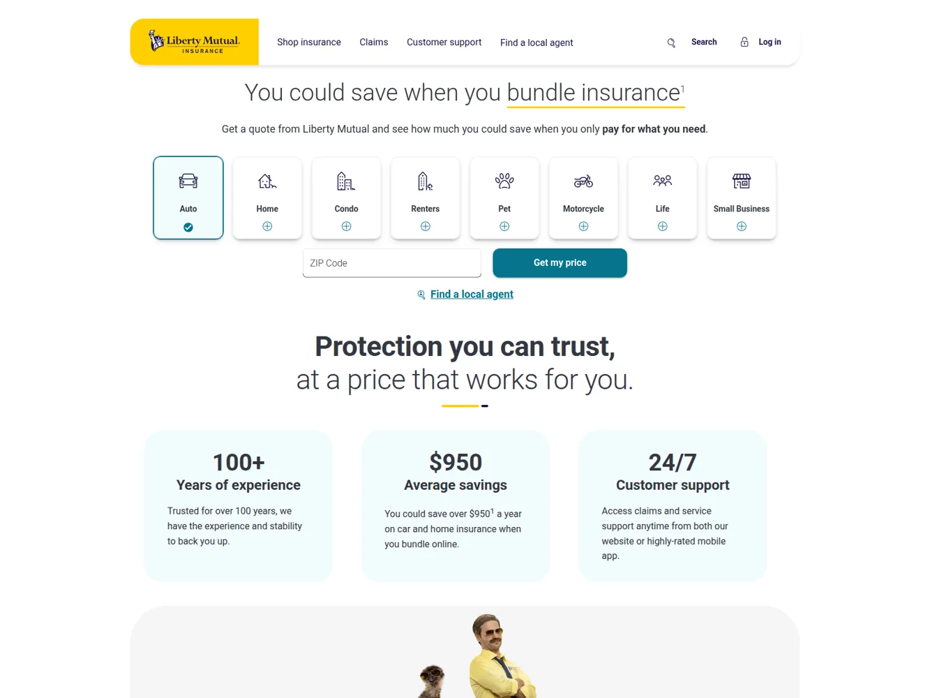 Liberty Mutual · Website screenshot