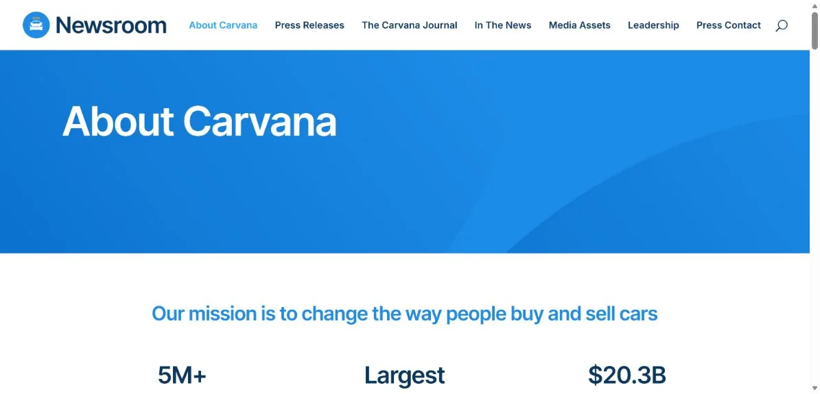 Carvana · Website screenshot