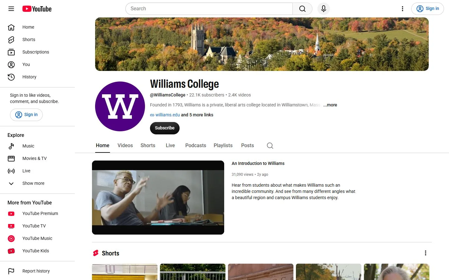 Williams College · Official college channel