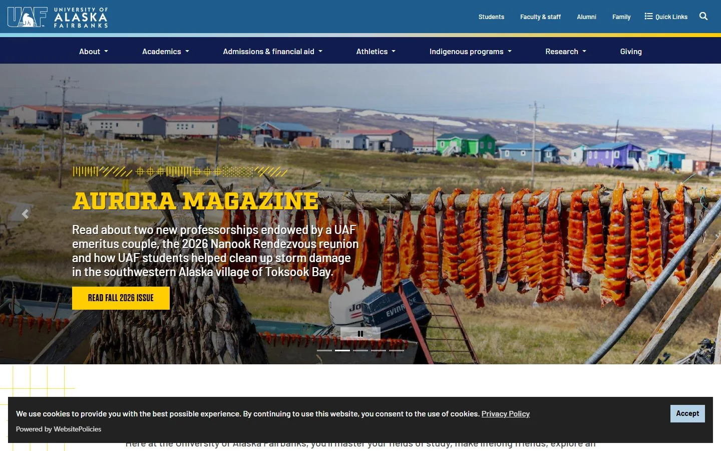University of Alaska Fairbanks · Official website