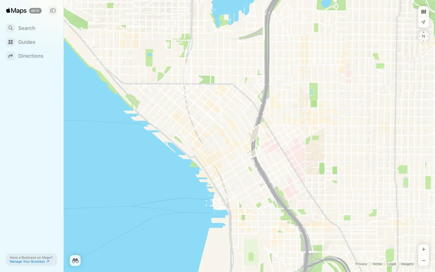 Apple Maps – Ansicht der Anbieter-Website