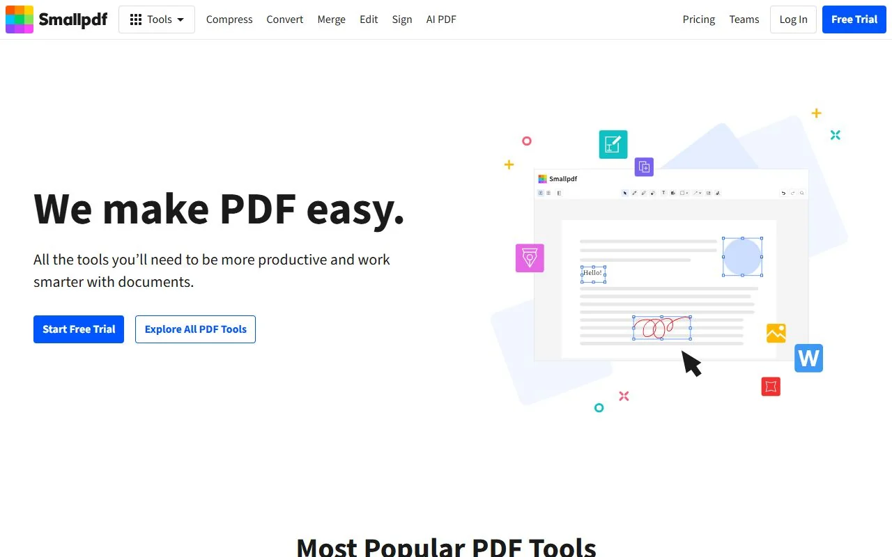 Smallpdf — Official website screenshot