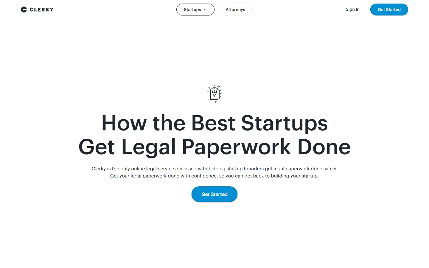 Clerky · Website screenshot