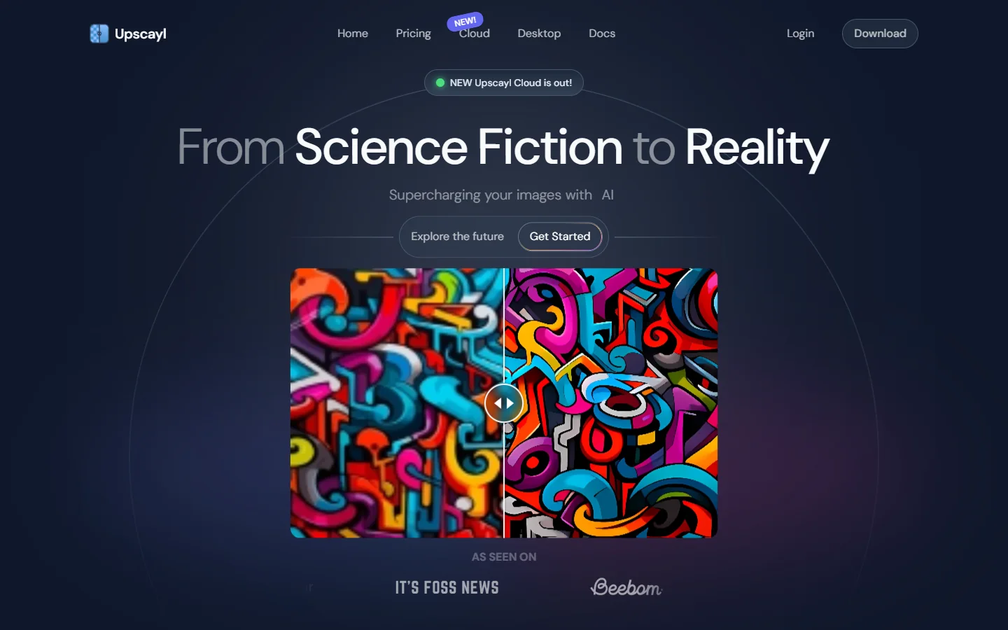 Upscayl · Website screenshot