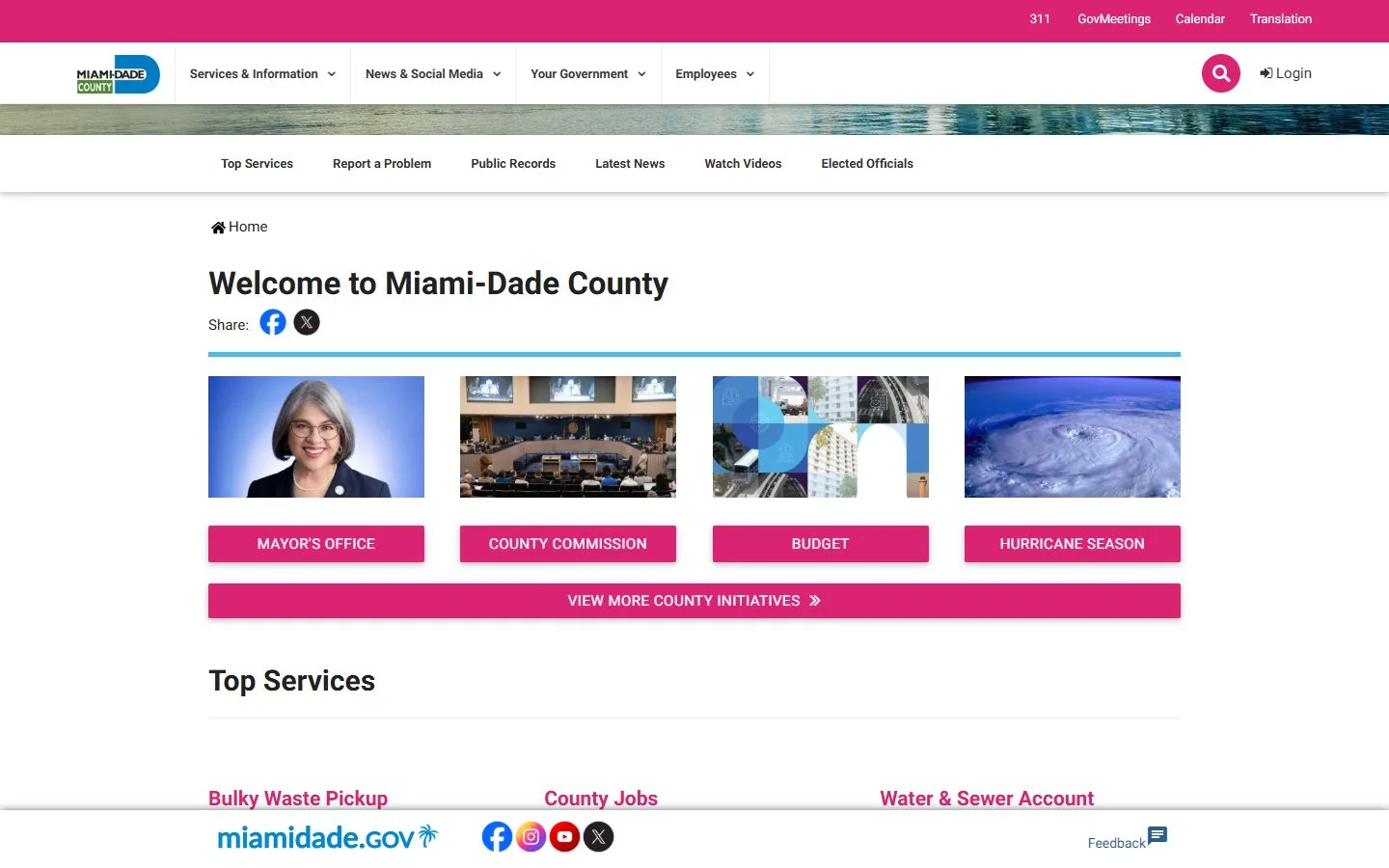 Miami-Dade County · Website screenshot