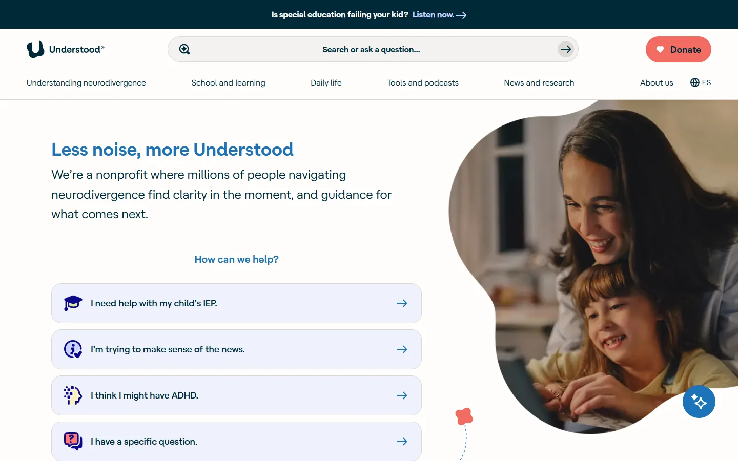 Understood · Website screenshot