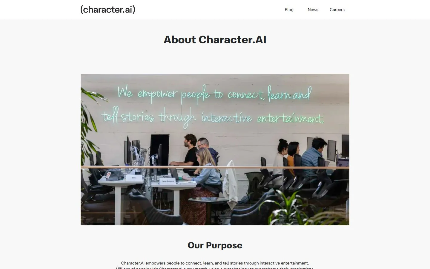 Character.AI · Website screenshot