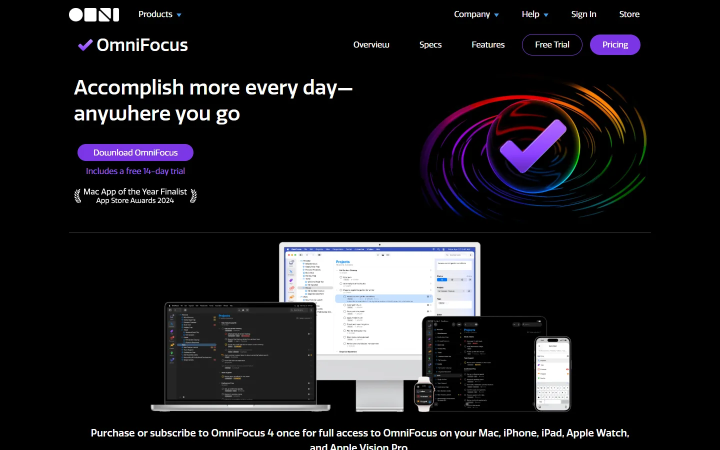 OmniFocus · Website screenshot
