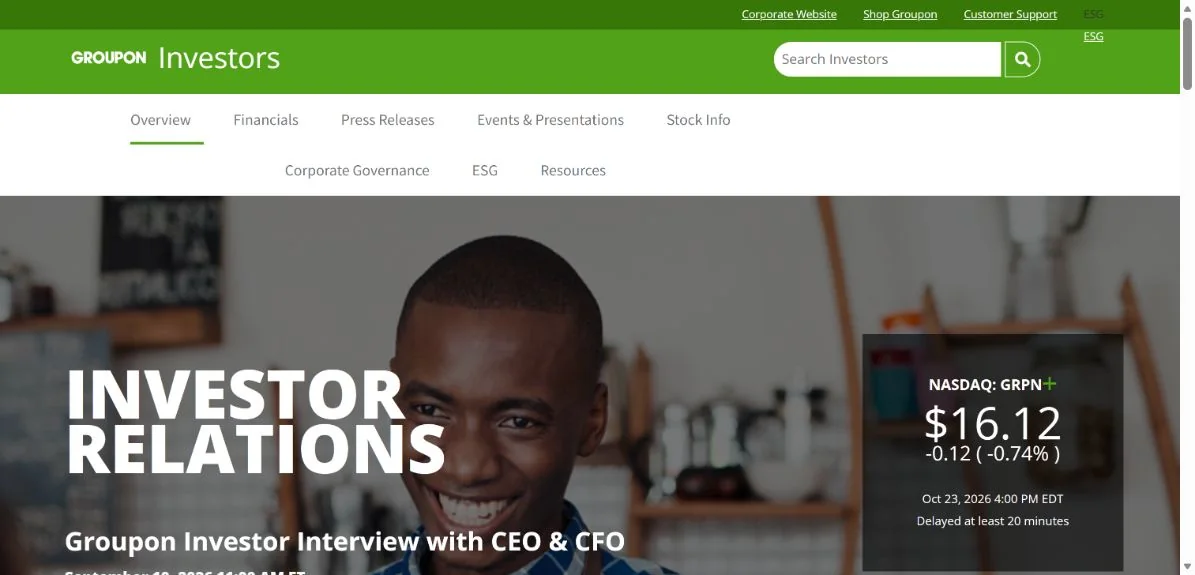Groupon · Website screenshot